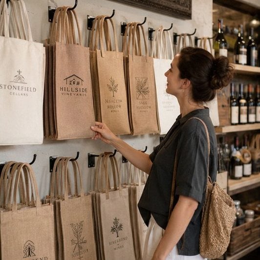 Wine bags with logo printing
